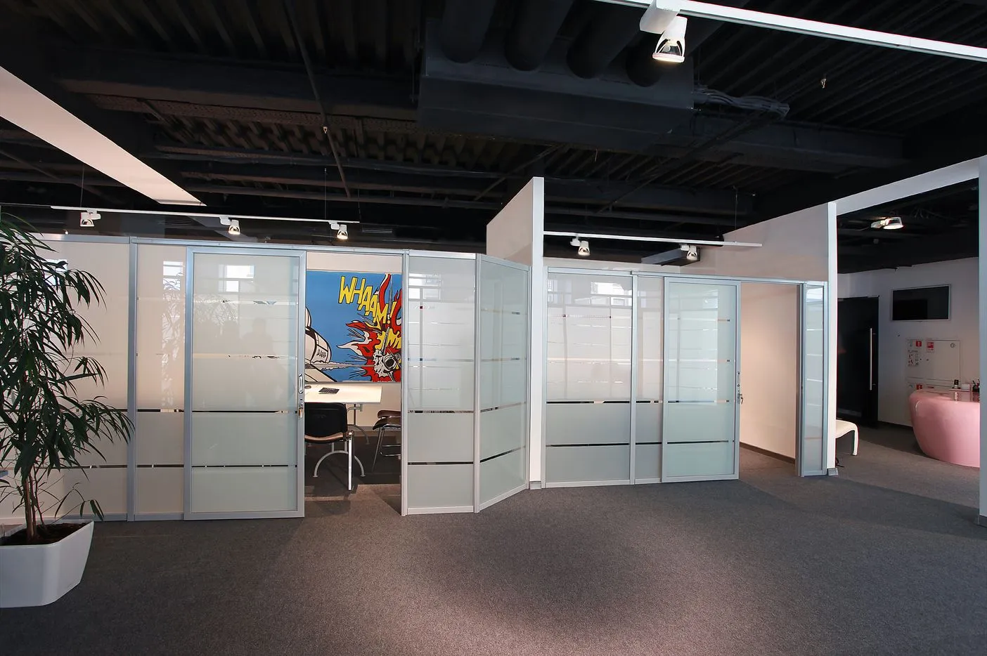 Перегородки для офиса из алюминия