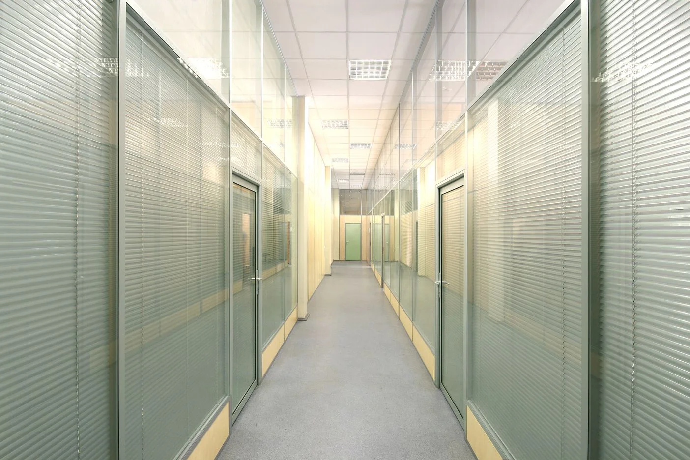 Глухие перегородки с прозрачными секциями