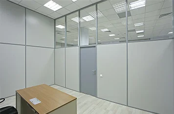 Перегородки для офиса из алюминия